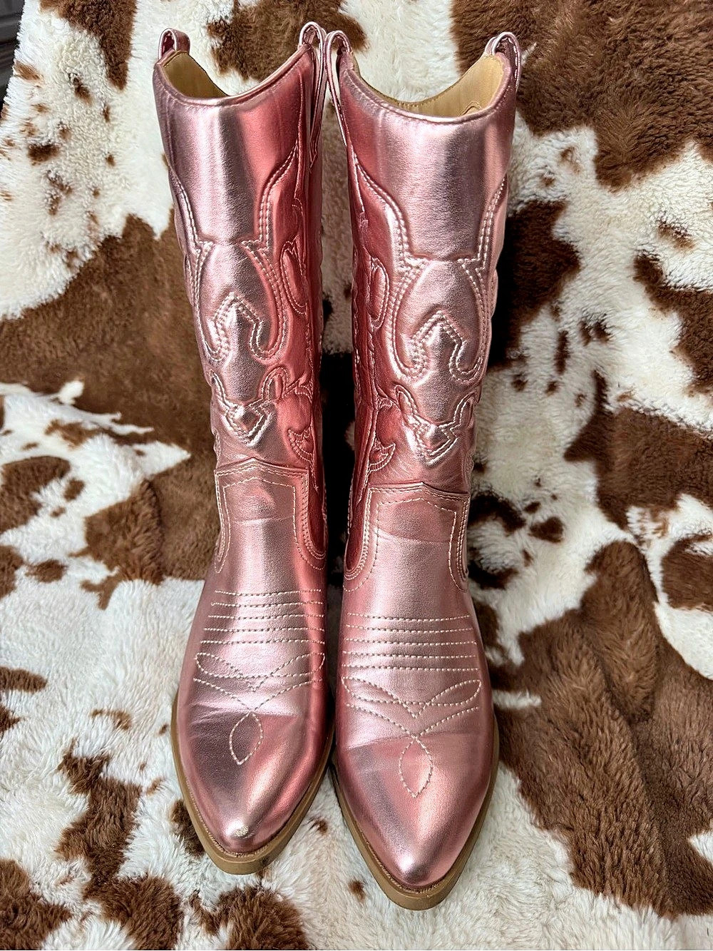 Pink Western Heeled Boots US 6.5